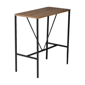 Комплект бар маса и стол, 5 части Нордик Орех 90x92x45 см - Img 3