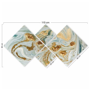 Комплект картини от платно (4 части) 4MDF665277676 Многоцветен 60x115 cm - Img 3