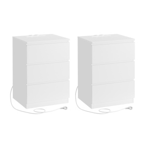 Комплект от 2 нощни шкафчета White Vasagle 40x35x59 cm - Img 9