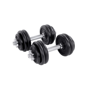 Комплект от 2 части гири 2x15 кг, Songmics, черен, 35x16x16 см - Img 2