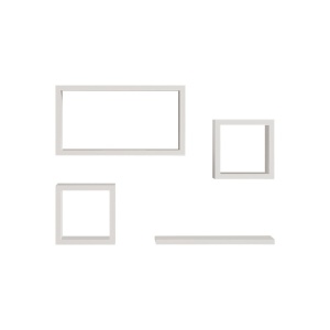 Комплект стенни рафтове 3 части Babine Pako World White 84x15x44 cm - Img 3