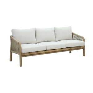 Комплект 4 бр. градинска маса и столове Malibu Бежов 203x79.5x68.5 см - Img 2
