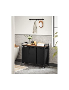 Конзола за съхранение Vasagle, 3 кошчета за пране, BLH301B01, Рустик кафяв - Img 3
