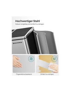 Кош за рециклиране Songmics, 3 отделения, LTB54NL, 3 x 18 L - Img 4