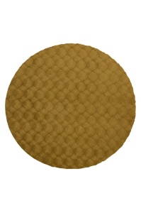 Кръгъл килим Diamond Cut тъмно жълт 120x120 см - Img 1