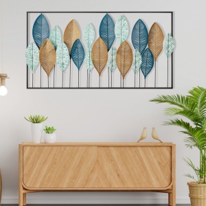 Метална картина Bilge Многоцветна 115x3x60 см