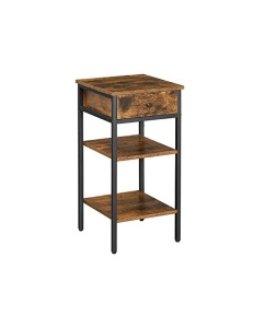Нощно шкафче Vasagle с 1 чекмедже, кафяво рустикално, LET502B01, 35 x 35 x 70 см