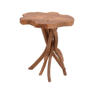 Помощна масичка за кафе Ceniole от тиково дърво в естествен цвят 44x42x40 cm