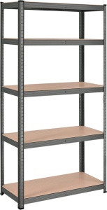 Рафт Songmics, 5 рафта, 40 x 90 x 180 см, Черен, GLR040G01