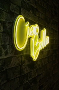 Светеща LED декорация за стена Ciao Bella Жълта 32x45x2 см - Img 2