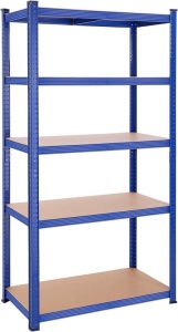 Стелаж Songmics, 5 рафта, 50 x 100 x 200 cm, син, GLR050E01