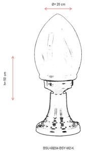 Стенна лампа за външно осветление M2K Черен 50x20 см - Img 3