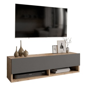 ТВ шкаф Handra Антрацит 100x31.5x29 см - Img 6