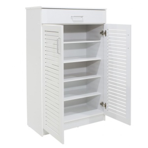 Шкаф за обувки Sante 20 чифта бял 80x37x123 см - Img 5
