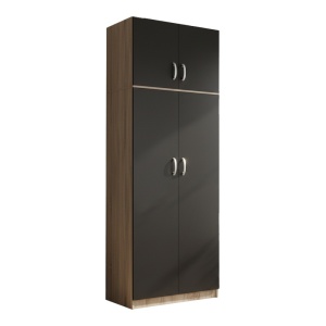 Шкаф с 2 врати, Athos V5, антрацит-дъб, 80x42x240 см