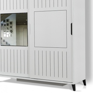 Шкаф Pasific Home Fuga - 190 Блестящ бял шкаф - Img 6