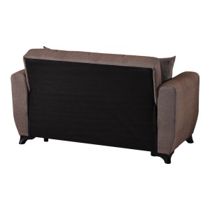 Canapea extensibila cu 2 locuri si spatiu de depozitare, Modesto, Pako, Maro 153x84x86 cm - Img 6