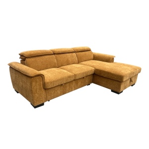 Coltar extensibil stanga, Lemance, Camel, 255x168x82 cm - Img 2