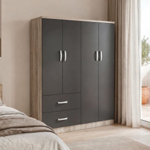 Dulap cu 2 sertare, Athos, Pako, Sonoma 120.5x42x181 cm