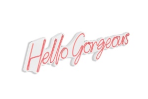 Hello Gorgeous LED декорация за стена Hello Gorgeous Pink 74x17x2 cm - Img 8