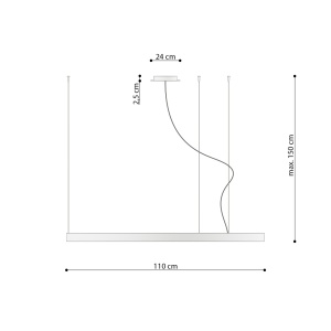 LED полилей 3000K, Rio, златист, 110x110x150 см - Img 10