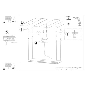 LED полилей 4000K, Tuula, бял, 130x40x150 см - Img 8