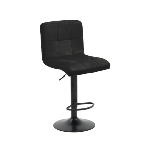 Scaun de bar ajustabil Remina Negru 44x44x112 cm - Img 3