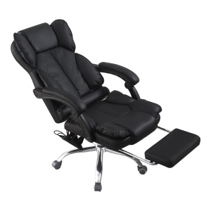 Scaun de birou cu suport picioare si masaj, Ekse, Pako, Negru 64.5x75x119 cm - Img 3