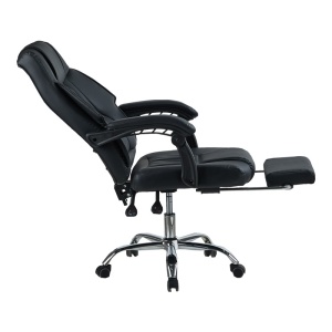 Scaun directoral de birou cu suport picioare, Vimmi, Pako, Negru 60x62.5x112 cm - Img 2