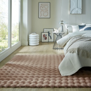 Вафлен килим от изкуствена кожа Taupe 160X230 cm, Flair Rugs - Img 1