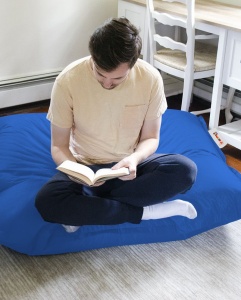 Градинска възглавница Pouf Възглавница за фотьойл Pouf Blue 20x100 cm - Img 7