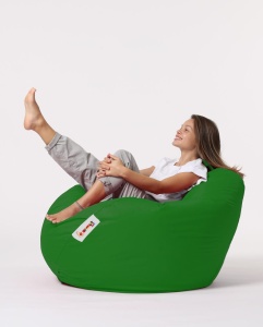 Градински пухен фотьойл Премиум Зелен 115x130x39 см - Img 12