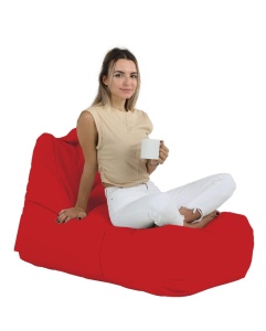 Градински фотьойл с пуф Trendy Red 105x65x75 cm - Img 7