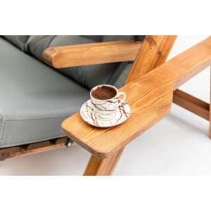 Двоен хамак за люлеене Galata Swing S2 Сив 160x195x120 см - Img 4