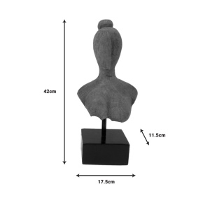 Декорация за маса Lafia от естествено мангово дърво и желязо 17,5x11,5x42 cm - Img 2