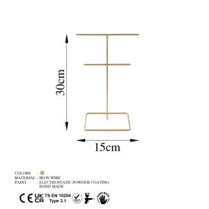 Държач за бижута TK-004 Gold 15x30 cm - Img 8