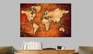 Картина от корк - Amber World [Карта от корк] 90x60 см - Img 2
