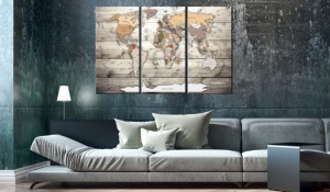 Картина от корк - History of Travel [Cork Map] 60x40 см - Img 2