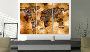 Картина от корк - Shade of Gold [Cork Map] 90x60 см - Img 2