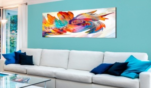 Картина - Цветен циклон 135x45 см - Img 2