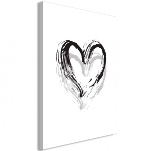 Картина - Brush Heart (1 част) Вертикална 60x90 см