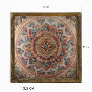 Картина MZM249 Многоцветна 33x33 см - Img 3