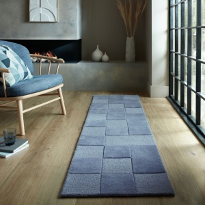 Килимче за колани Moderno Caro Caro Blue 60X230 cm, Flair Rugs