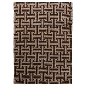 Килим, Meander Jute Flair Rugs, черен, 200x290 см - Img 2