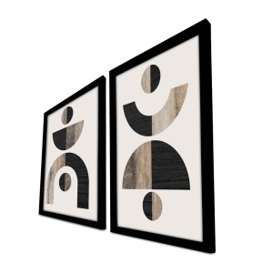 Комплект картини от платно (2 броя) 2P3853NISCT-014 Кафяво 38x53 cm - Img 3