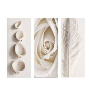 Комплект картини от платно (3 части) MDF0086 Многоцветен 70x50 cm - Img 3