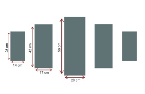 Комплект картини от платно (5 броя) ST034 Multicolour 56x20 cm - Img 3