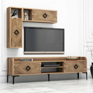 Комплект ТВ шкаф и холна маса Living Samba Орех - Img 2