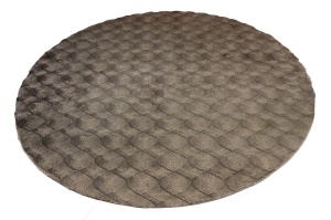 Кръгъл килим Diamond Cut сив 120x120 см - Img 2