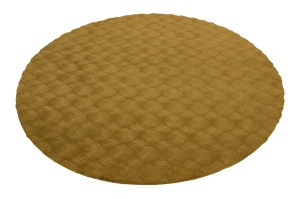 Кръгъл килим Diamond Cut тъмно жълт 120x120 см - Img 2